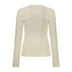 Damenpullover aus Viskose in Bianco