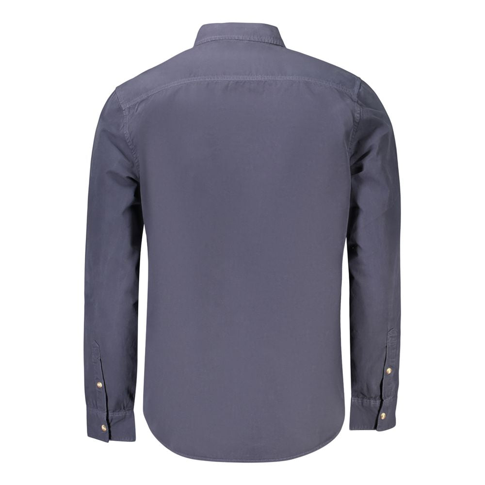 Herrenhemd aus blauer Baumwolle
