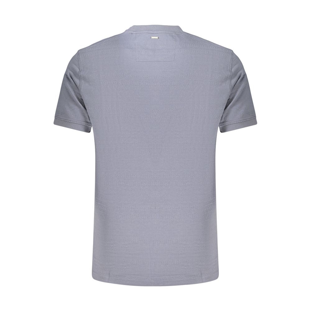 Blaues Baumwoll-T-Shirt für Herren