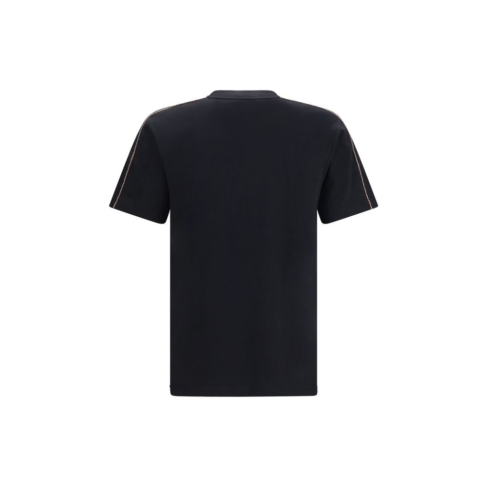 Schwarzes Baumwoll-T-Shirt