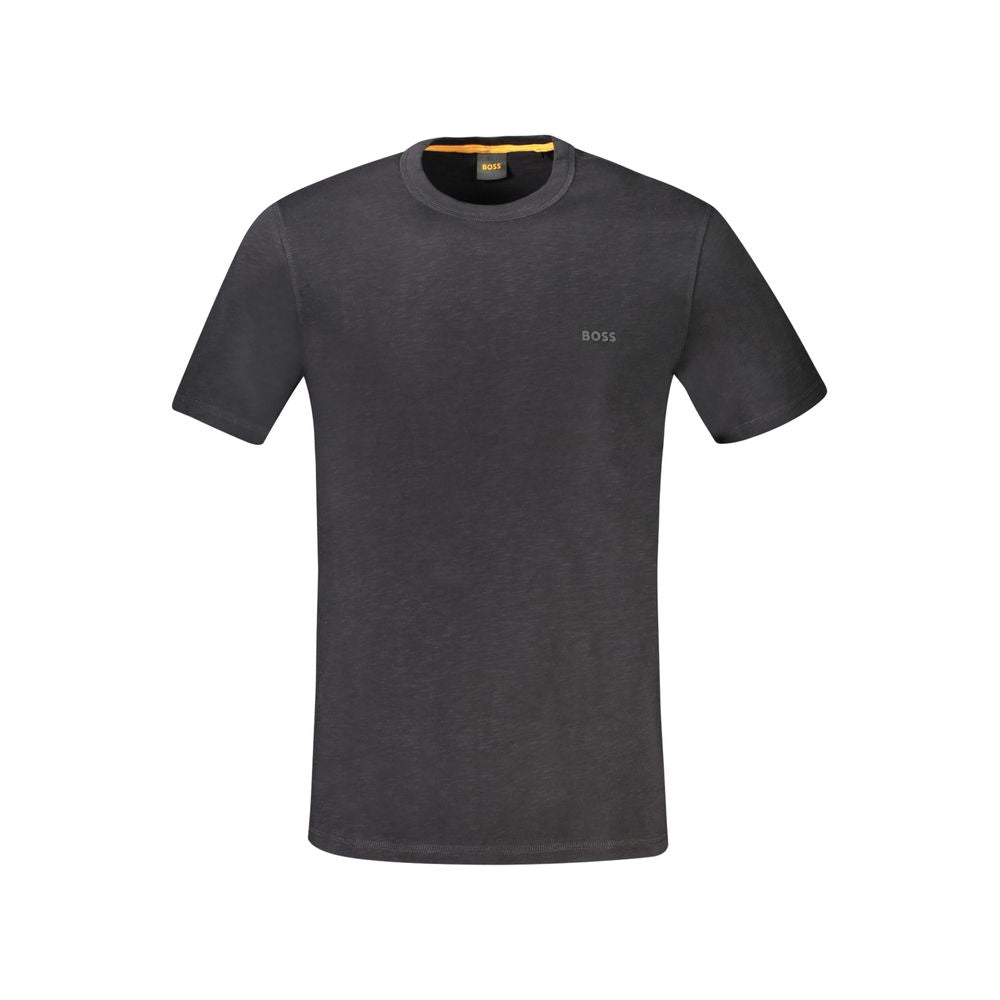 Schwarzes Baumwoll-T-Shirt für Herren