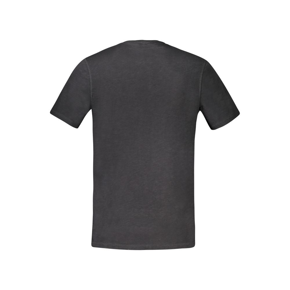 Schwarzes Baumwoll-T-Shirt für Herren
