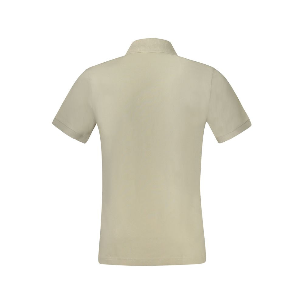 Beige Baumwoll-Poloshirt für Herren