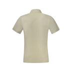 Beige Baumwoll-Poloshirt für Herren