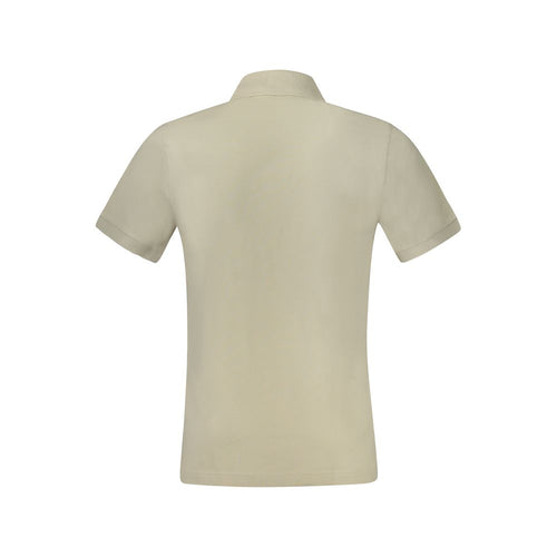 Beige Baumwoll-Poloshirt für Herren