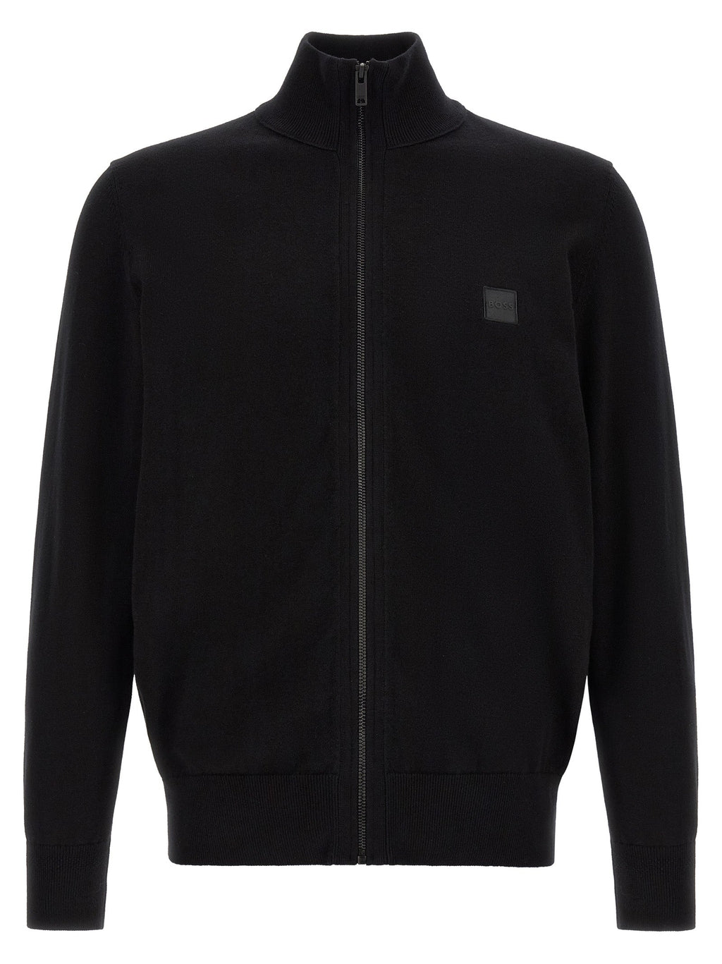 Schwarzer Baumwollcardigan Hugo Boss