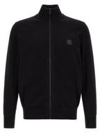Schwarzer Baumwollcardigan Hugo Boss