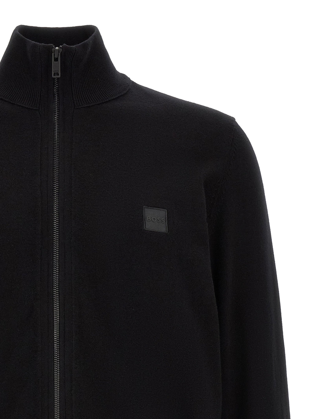 Schwarzer Baumwollcardigan Hugo Boss