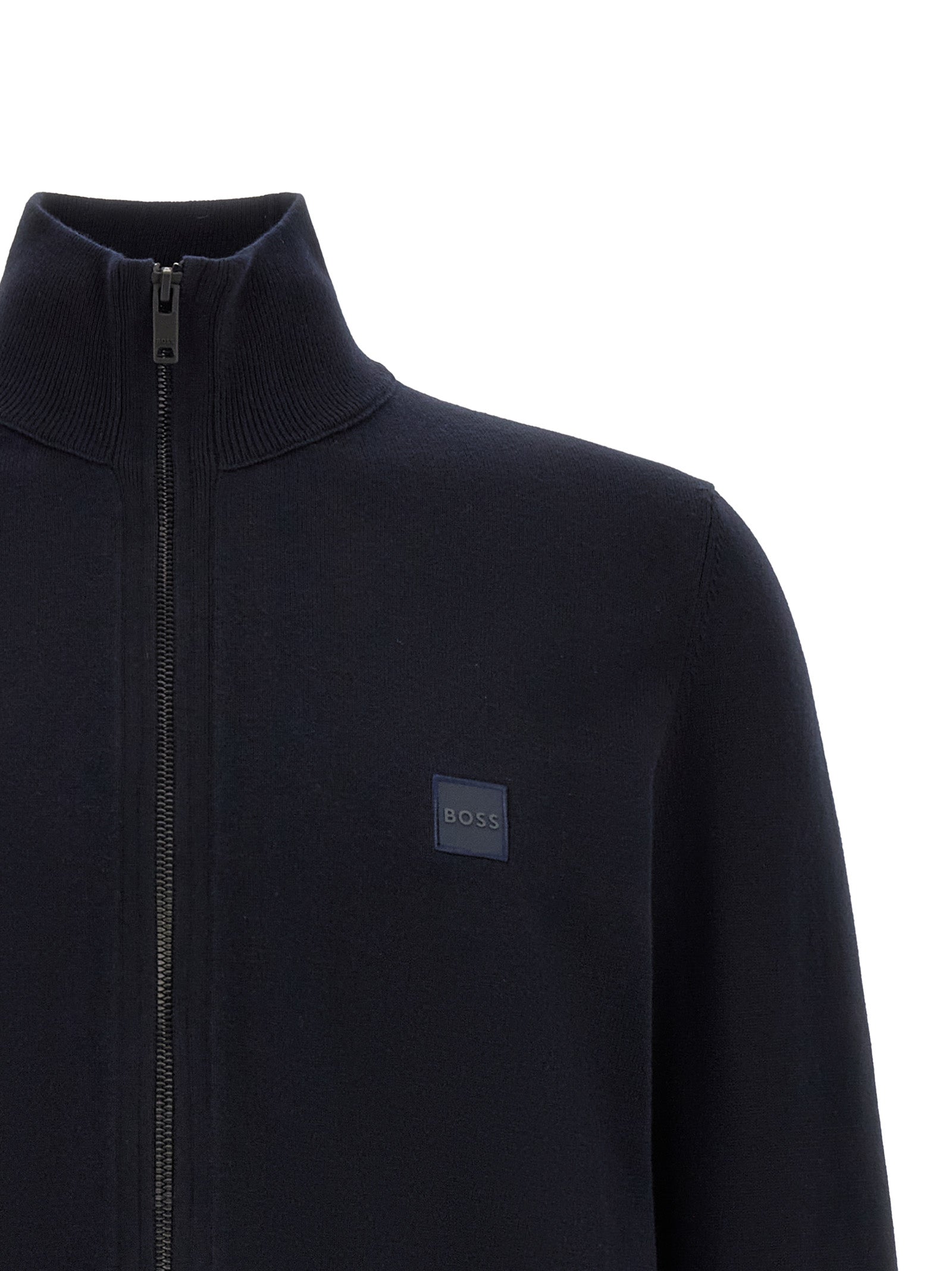 Blauer Baumwollcardigan