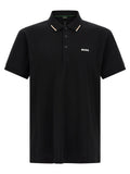 Schwarzes Baumwoll-Poloshirt