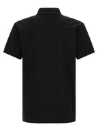 Schwarzes Baumwoll-Poloshirt