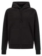 Schwarzer Baumwoll-Sweatshirt