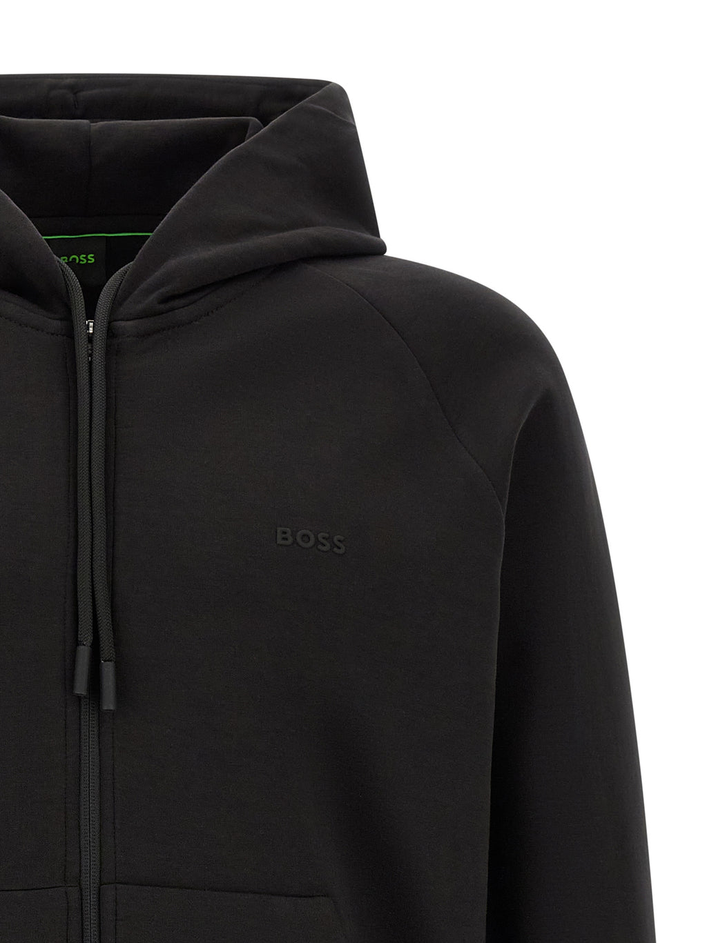 Schwarzer Baumwoll-Sweatshirt