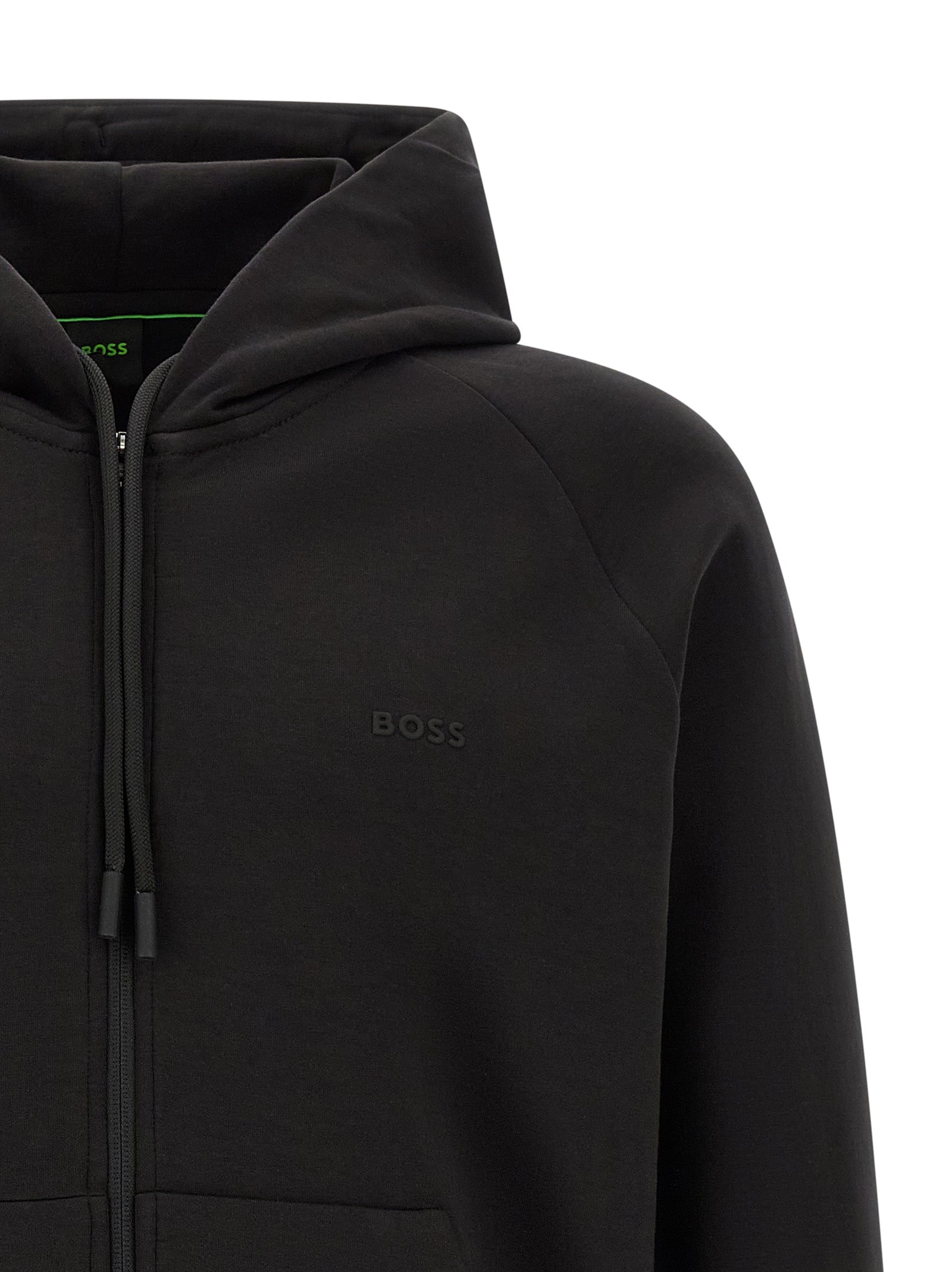 Schwarzer Baumwoll-Sweatshirt