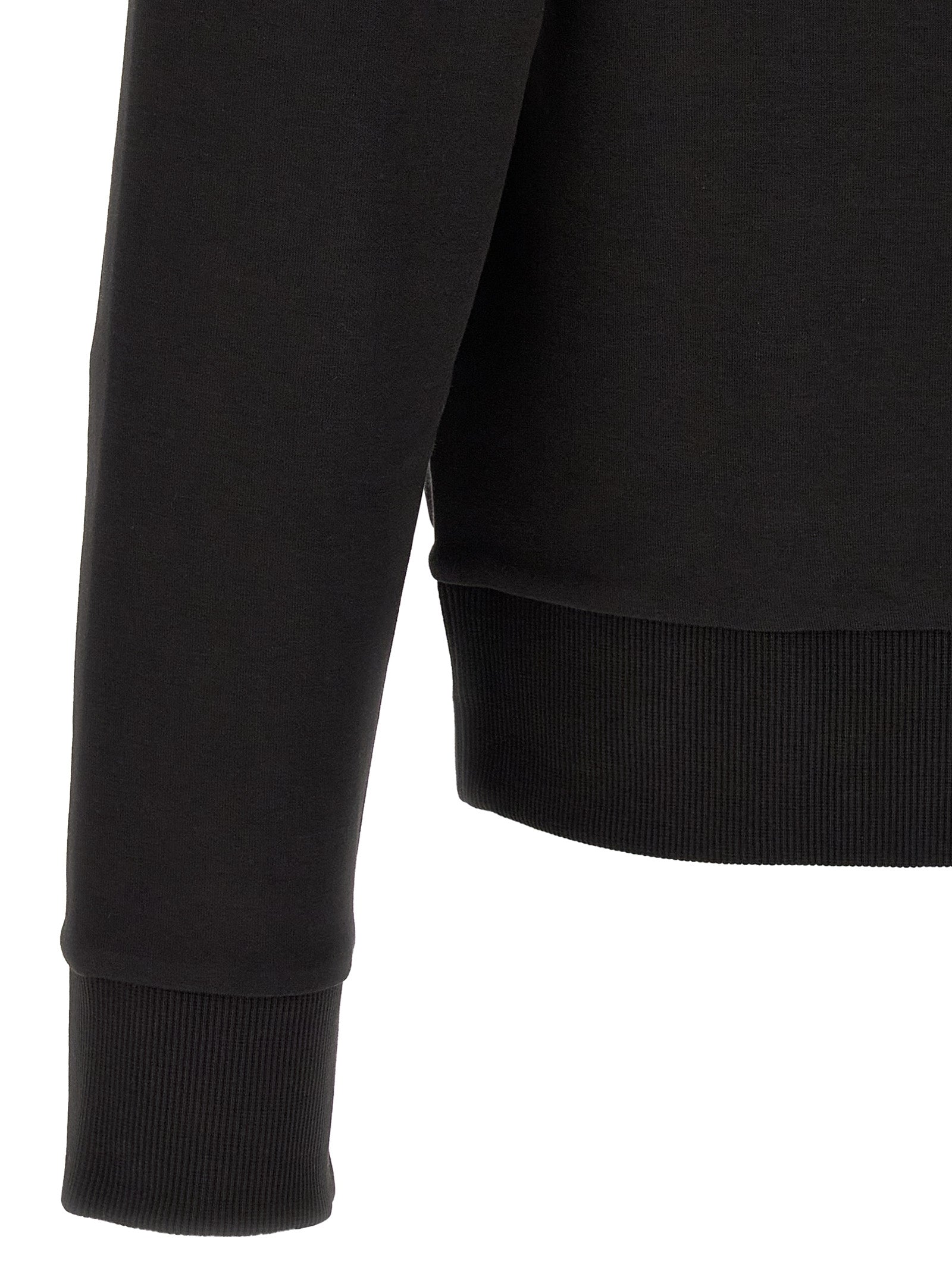 Schwarzer Baumwoll-Sweatshirt