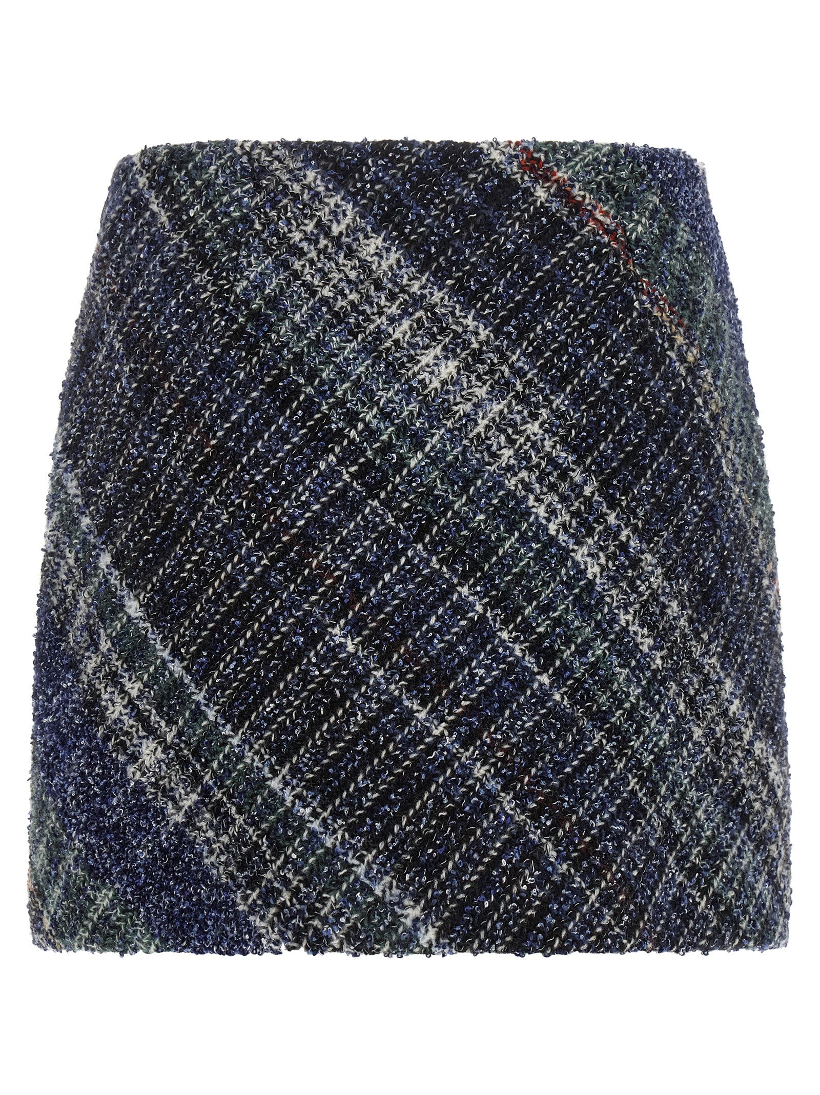 Blaue Woll-Maxirock