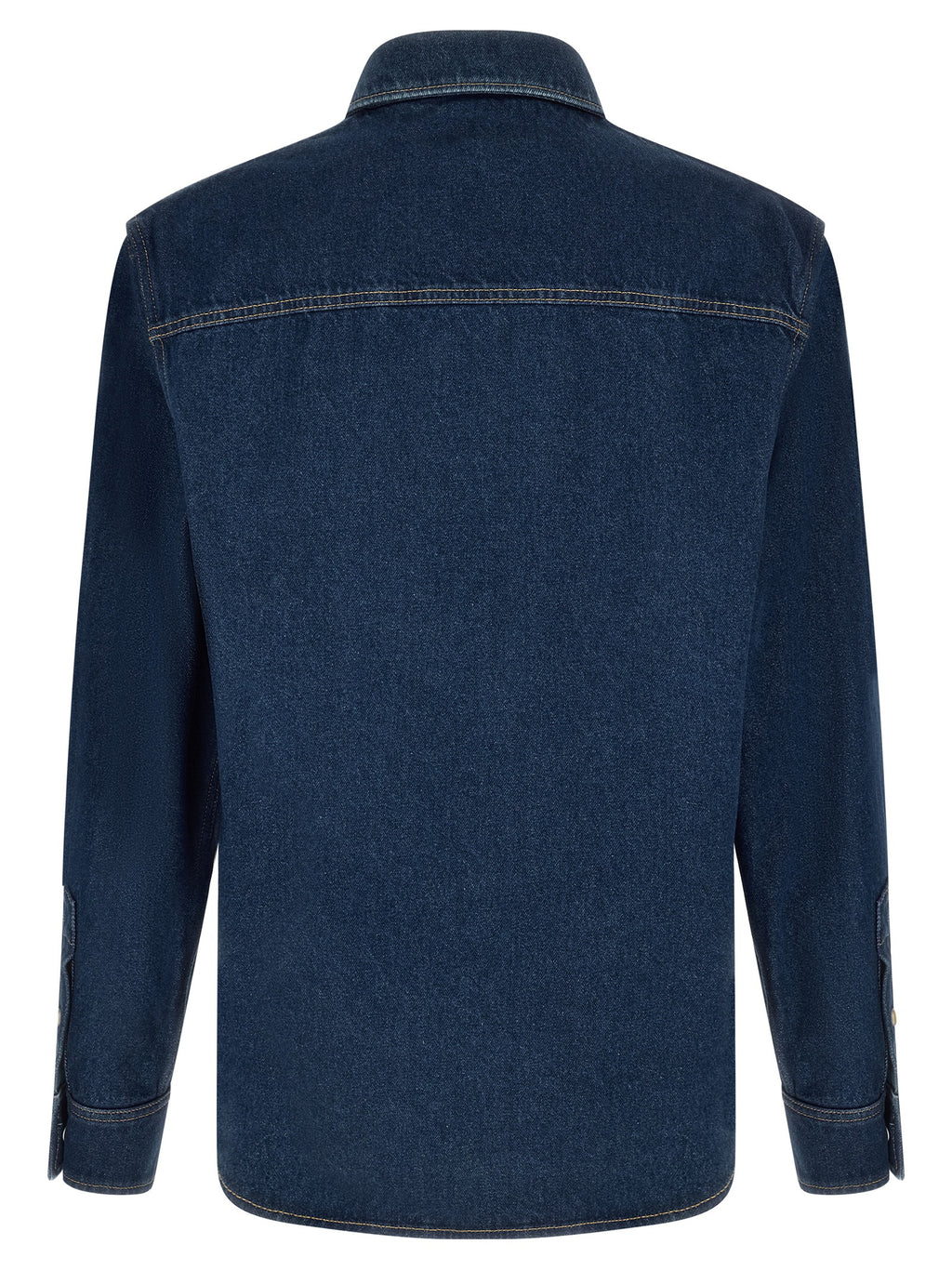 Blaue Baumwollbluse