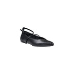 Schwarze Plateau-Pumps aus Polyester