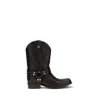 Schwarze Bos Taurus Kalbsleder-Stiefel