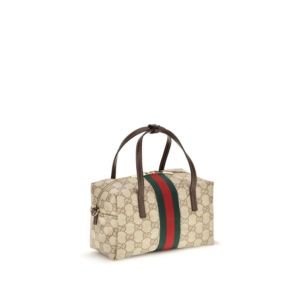 Beige Stoff-Handtasche