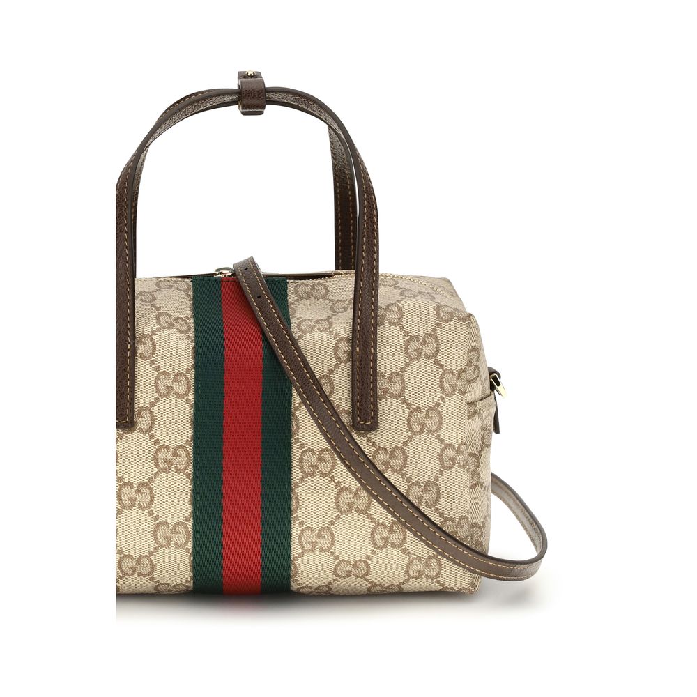 Beige Stoff-Handtasche