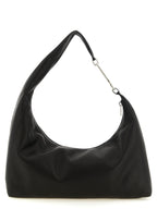 Schwarze Kalbsleder-Schultertasche