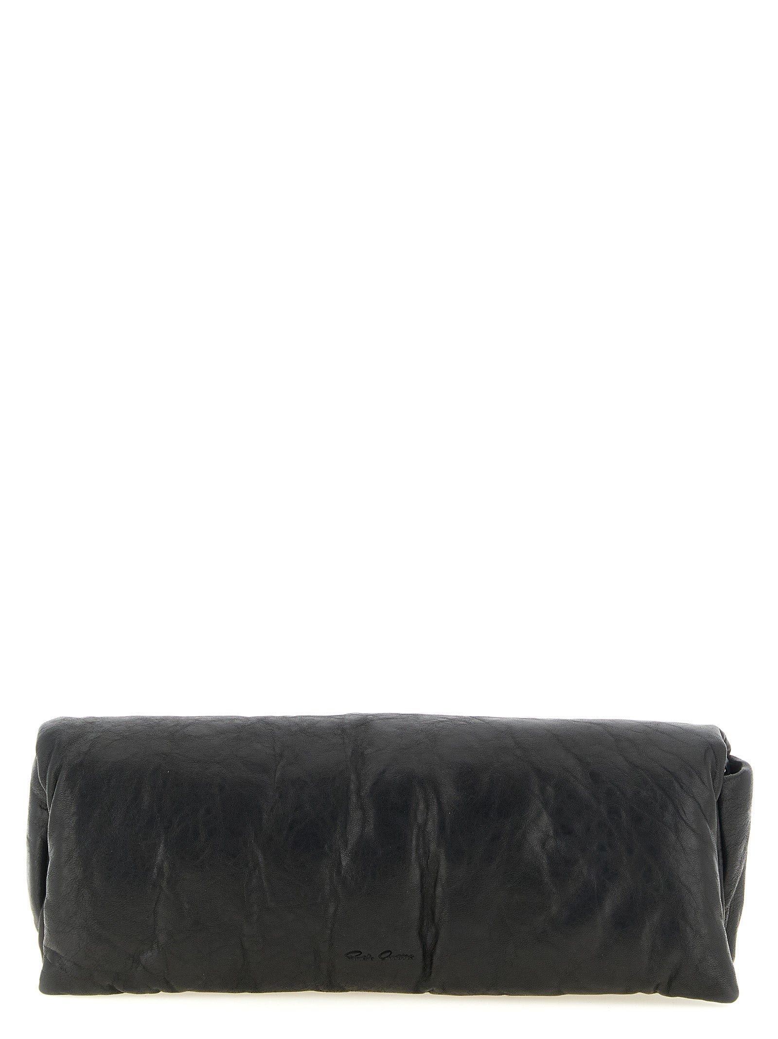 Schwarze Lammleder-Clutch Rick Owens