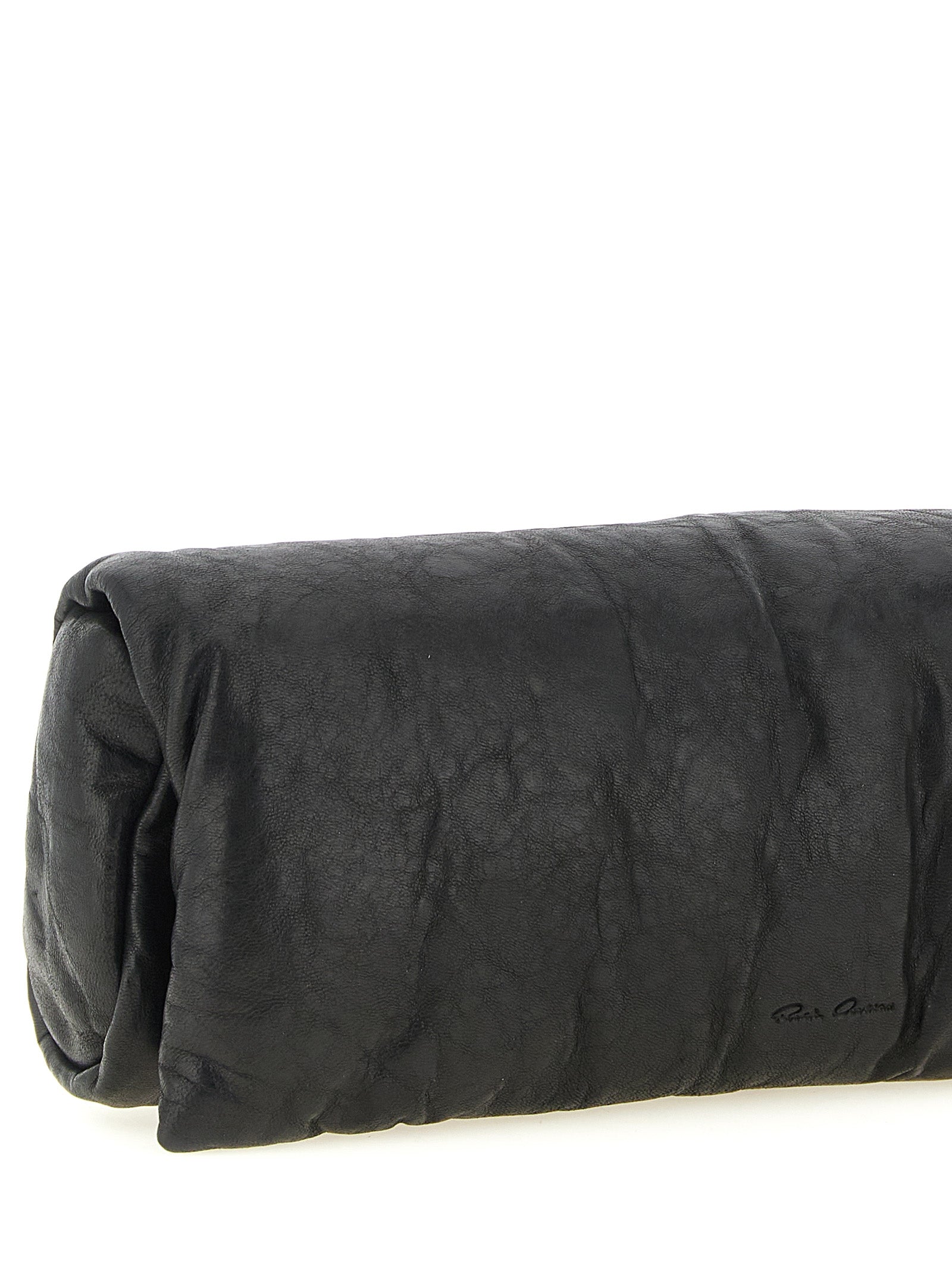Schwarze Lammleder-Clutch Rick Owens