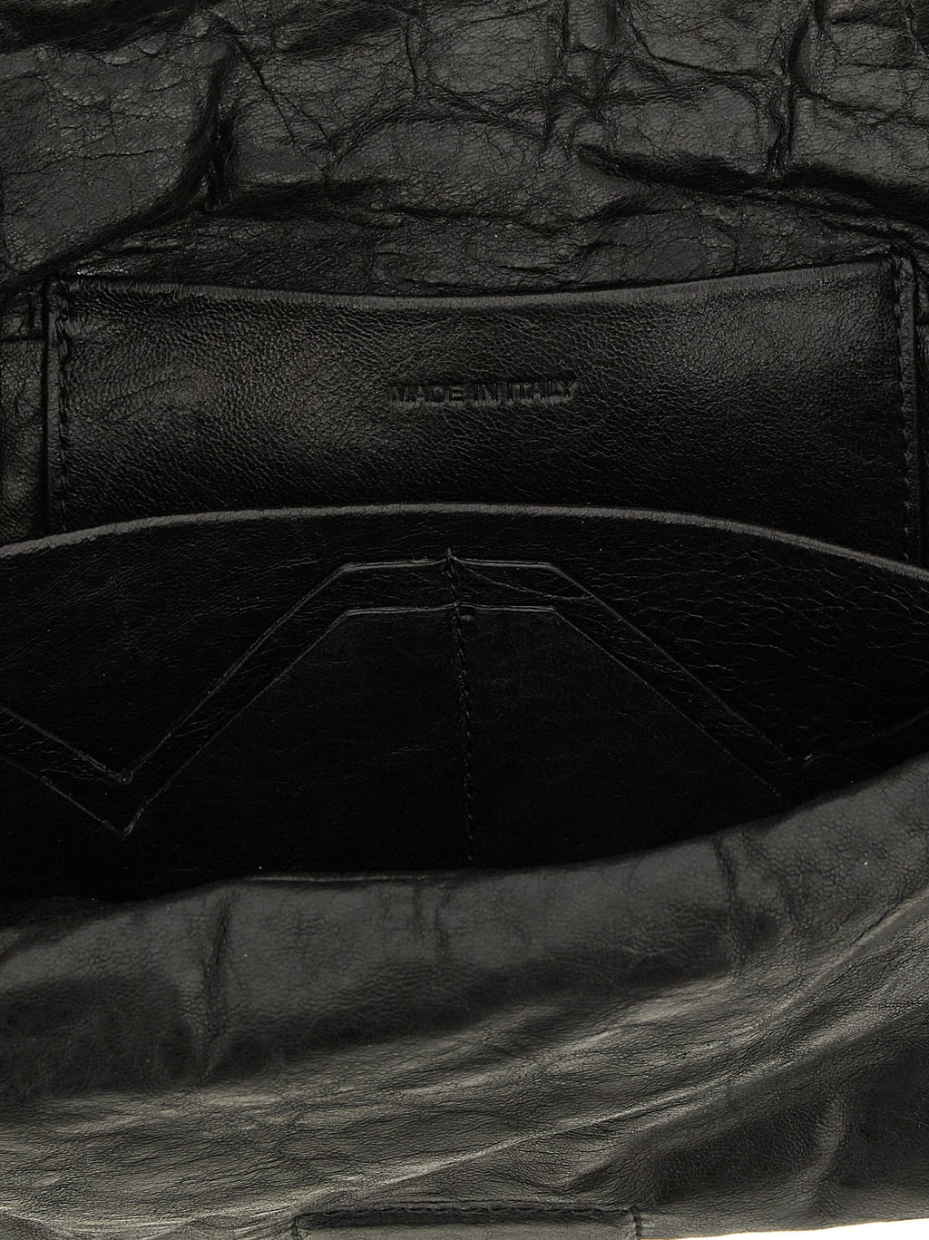Schwarze Lammleder-Clutch Rick Owens