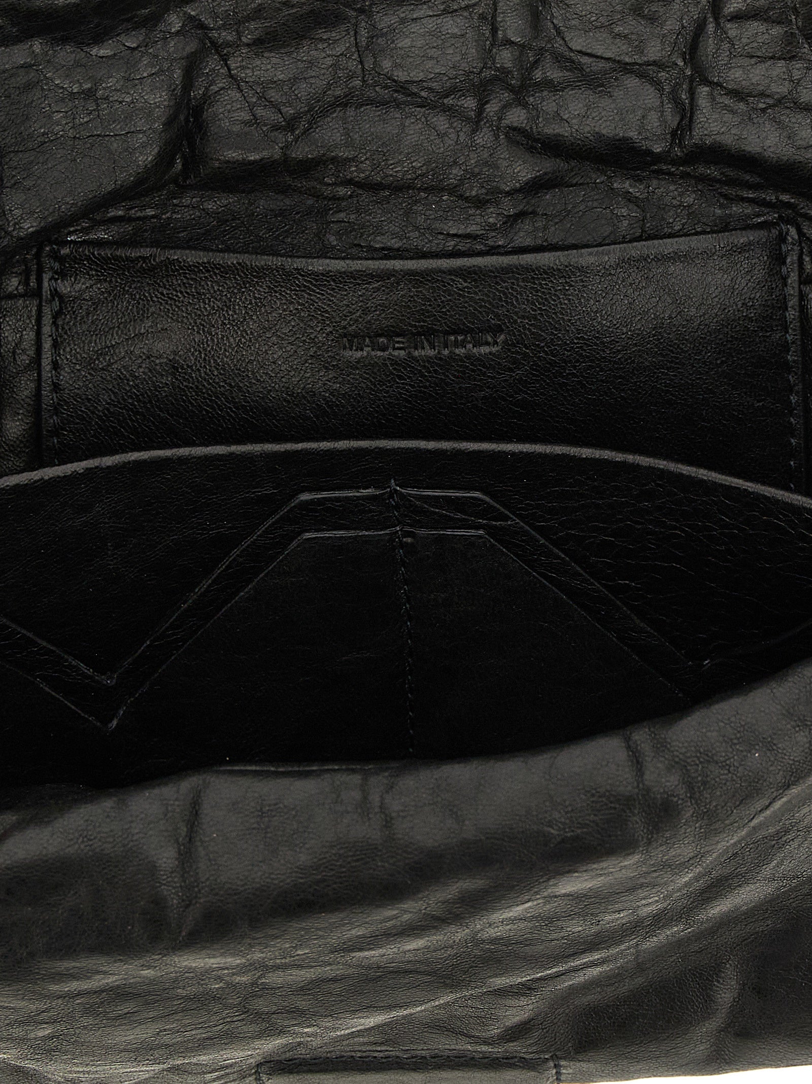 Schwarze Lammleder-Clutch Rick Owens