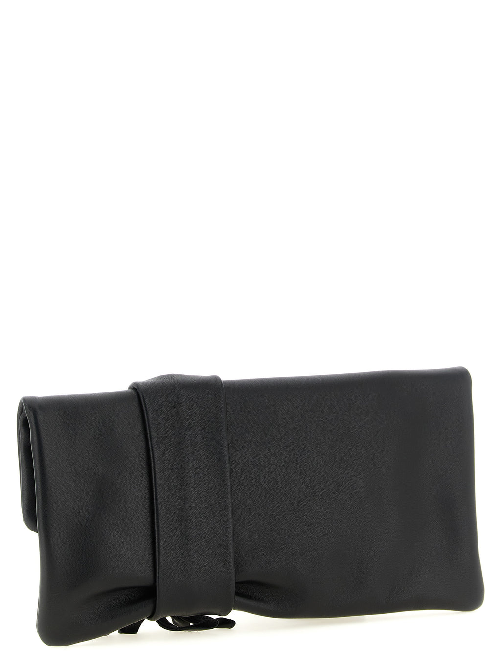 Schwarze Lammleder-Clutch
