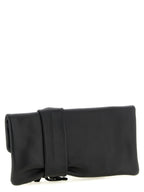 Schwarze Lammleder-Clutch