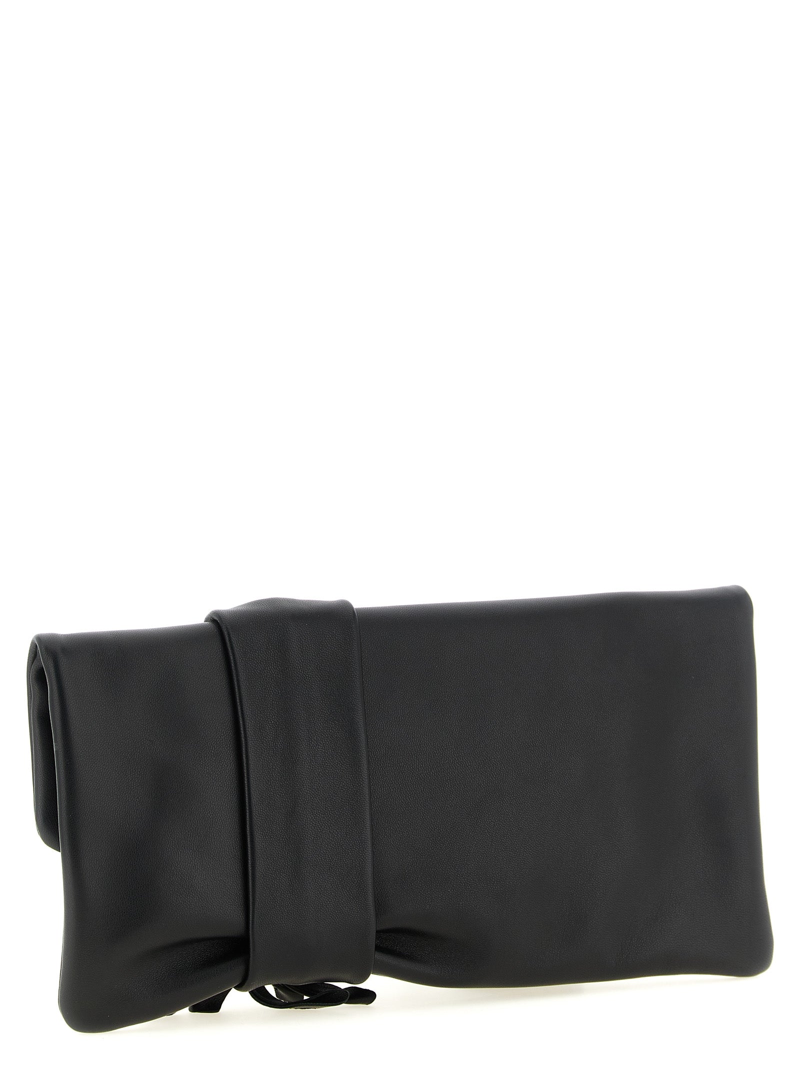 Schwarze Lammleder-Clutch