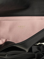 Schwarze Lammleder-Clutch