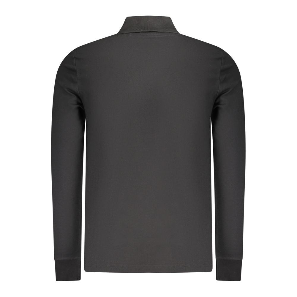 Schwarzes Herren-Poloshirt aus Baumwolle