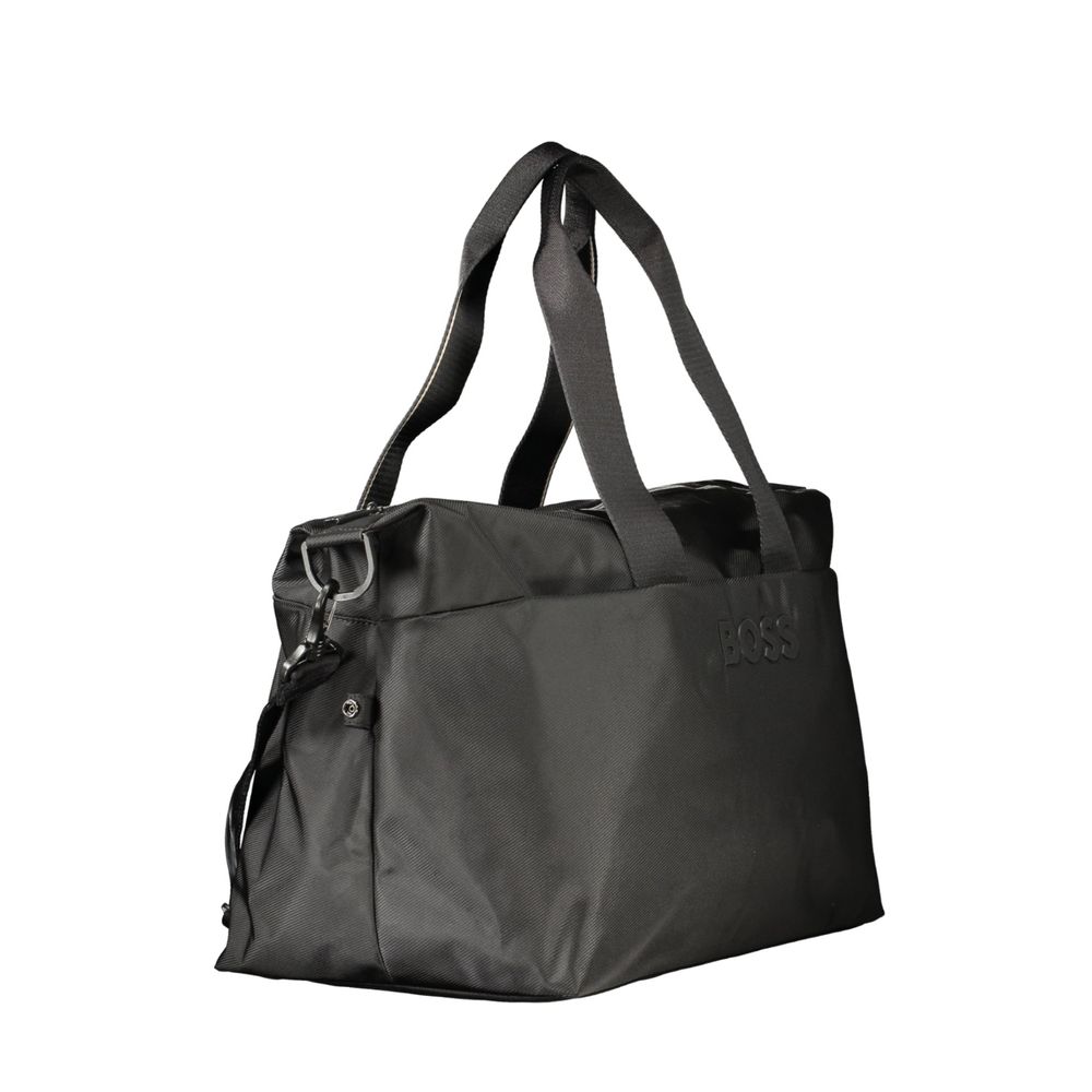 Schwarze Herren-Tasche aus Polyurethan