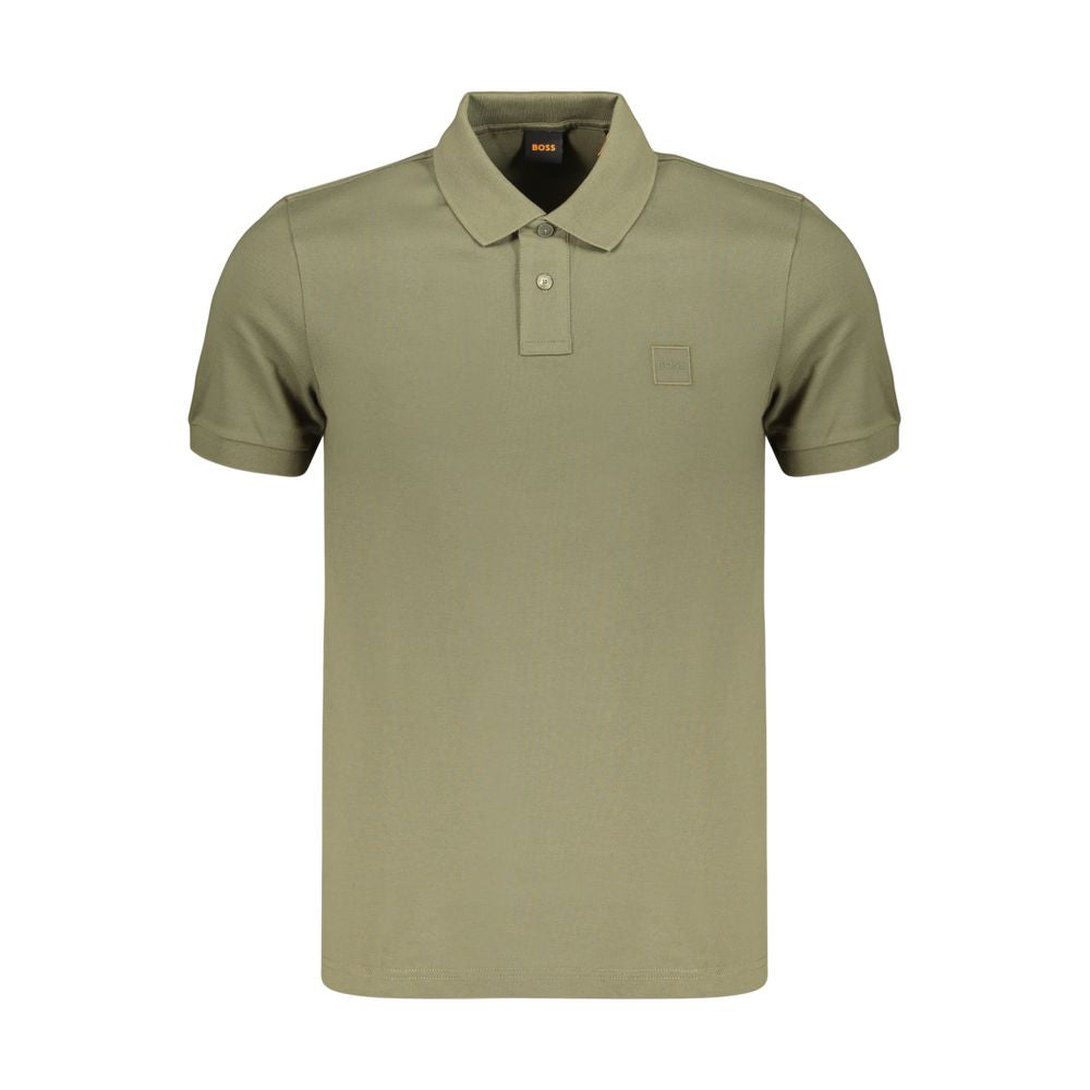Grünes Herren-Poloshirt aus Baumwolle