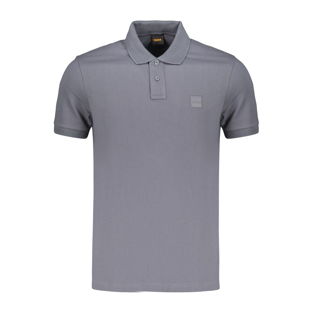 Blaues Baumwoll-Poloshirt für Herren
