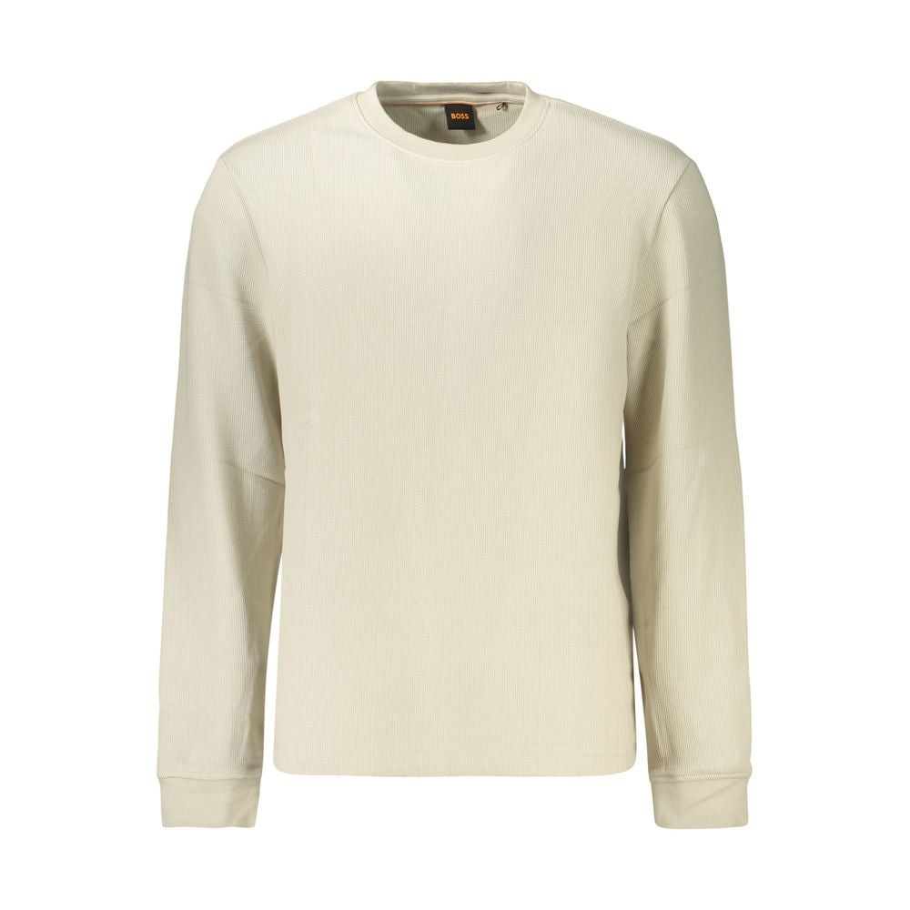 Beige Baumwollhemd für Herren