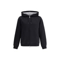Schwarzer Baumwoll-Sweatshirt