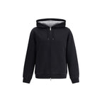 Schwarzer Baumwoll-Sweatshirt