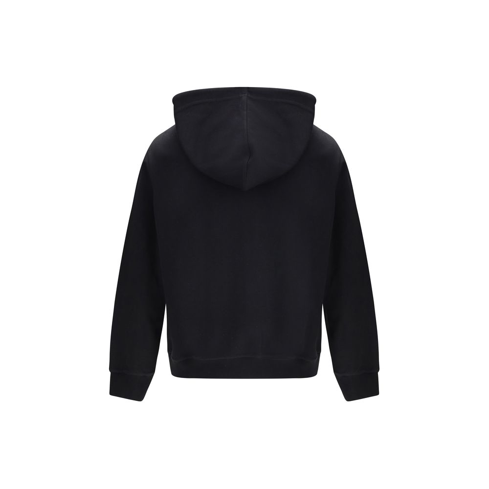 Schwarzer Baumwoll-Sweatshirt