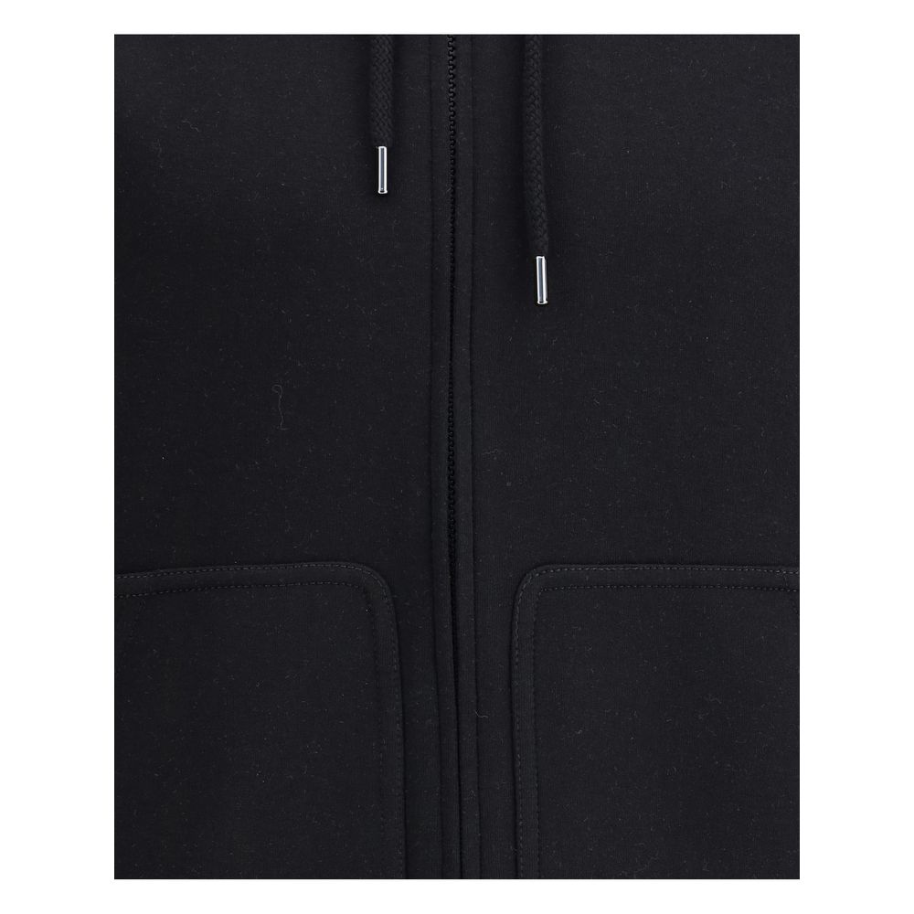 Schwarzer Baumwoll-Sweatshirt