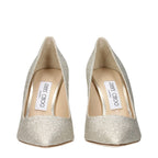 Pumps aus Kunststoff mit hohen Absätzen in Gold