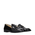Schwarze Leder Loafer zum Hineinschlüpfen