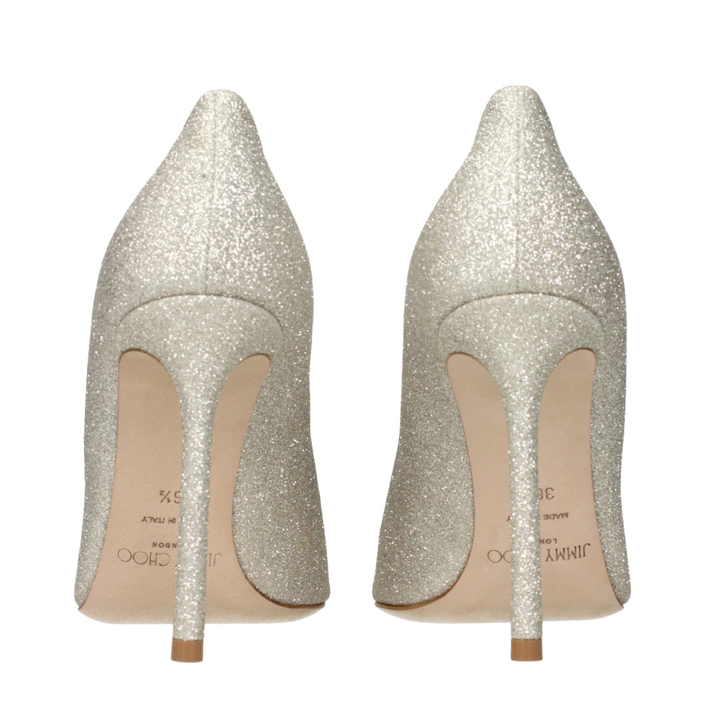 Pumps aus Kunststoff mit hohen Absätzen in Gold