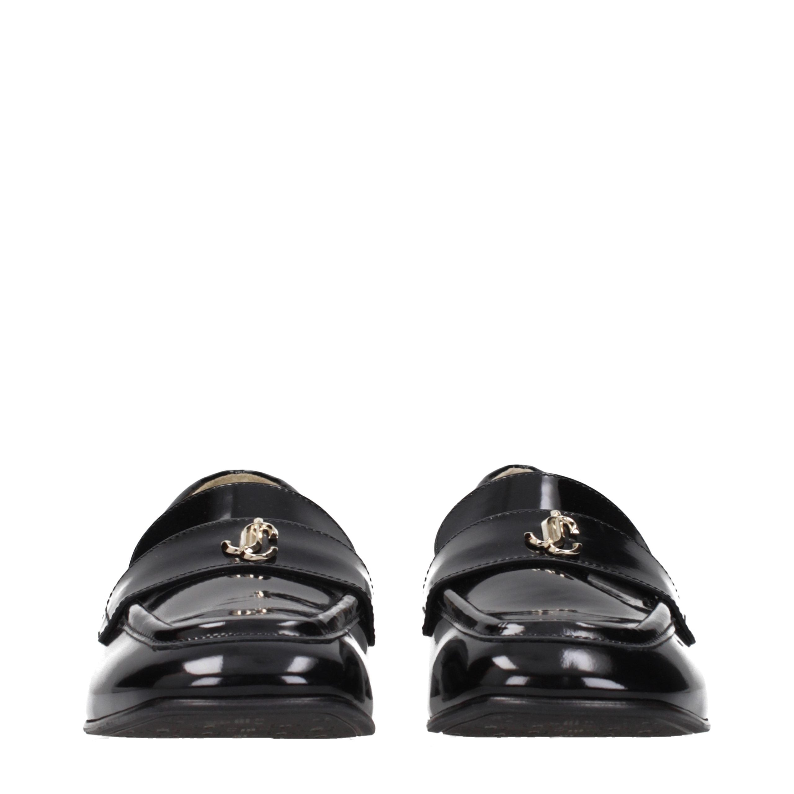 Schwarze Leder Loafer zum Hineinschlüpfen
