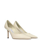 Beige Leder Pumps mit hohem Absatz
