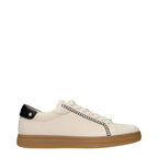 Beige Leder Low-Top Sneaker