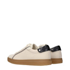 Beige Leder Low-Top Sneaker